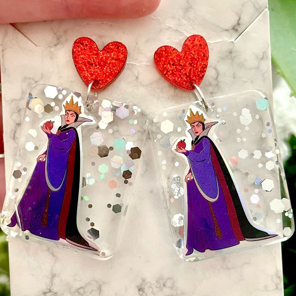 Evil Queen Acrylic Dangle Earrings
